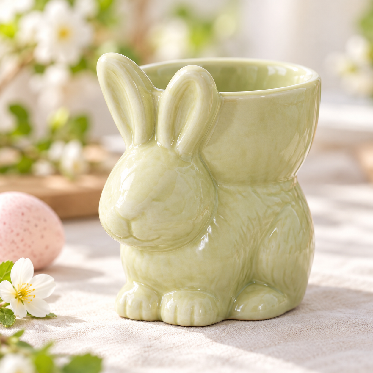Easter Ceramic Bunny Egg Cup