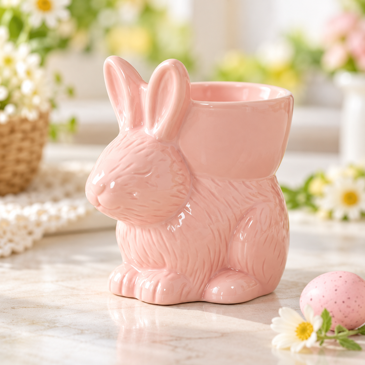Easter Ceramic Bunny Egg Cup