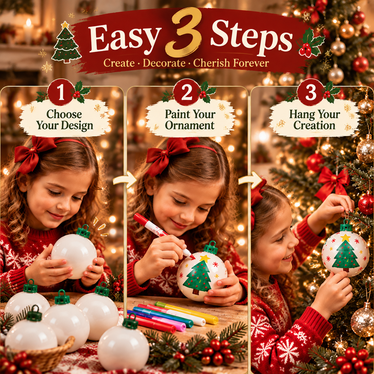 DIY Christmas Ornament Painting Kit For Kids