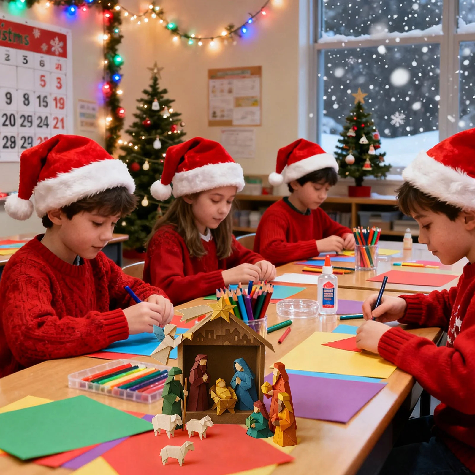 Christmas Origami Nativity Craft Kit