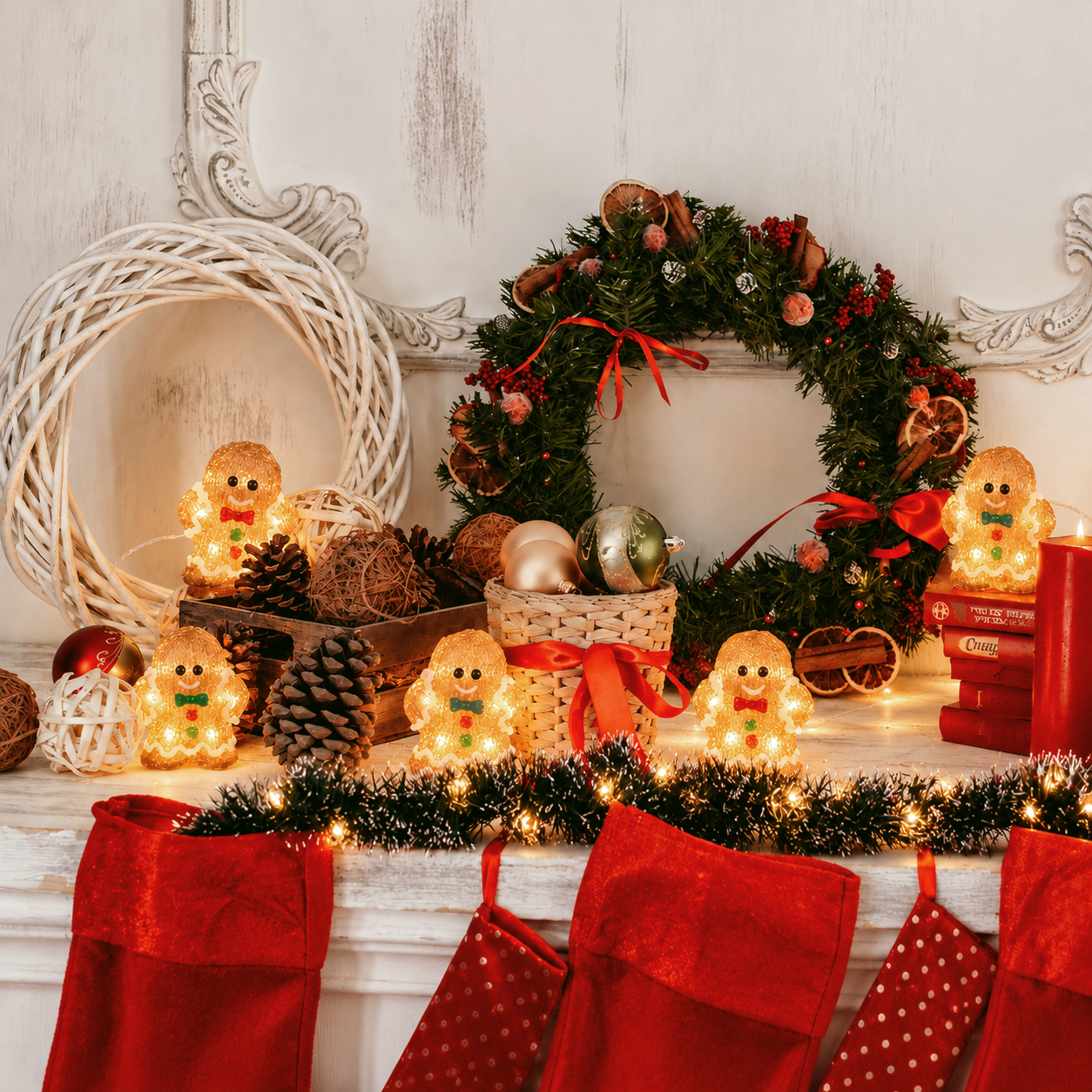 Lighted Gingerbread Man Christmas String Lights