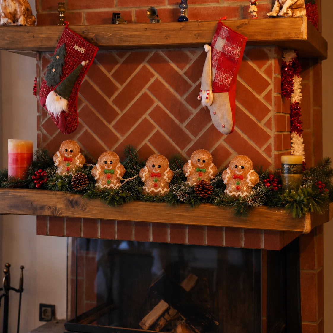 Lighted Gingerbread Man Christmas String Lights