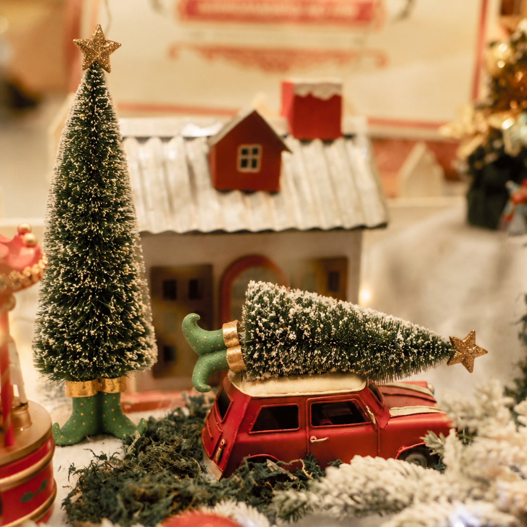 Golden Star Elf Boot Christmas Trees – Set of 2