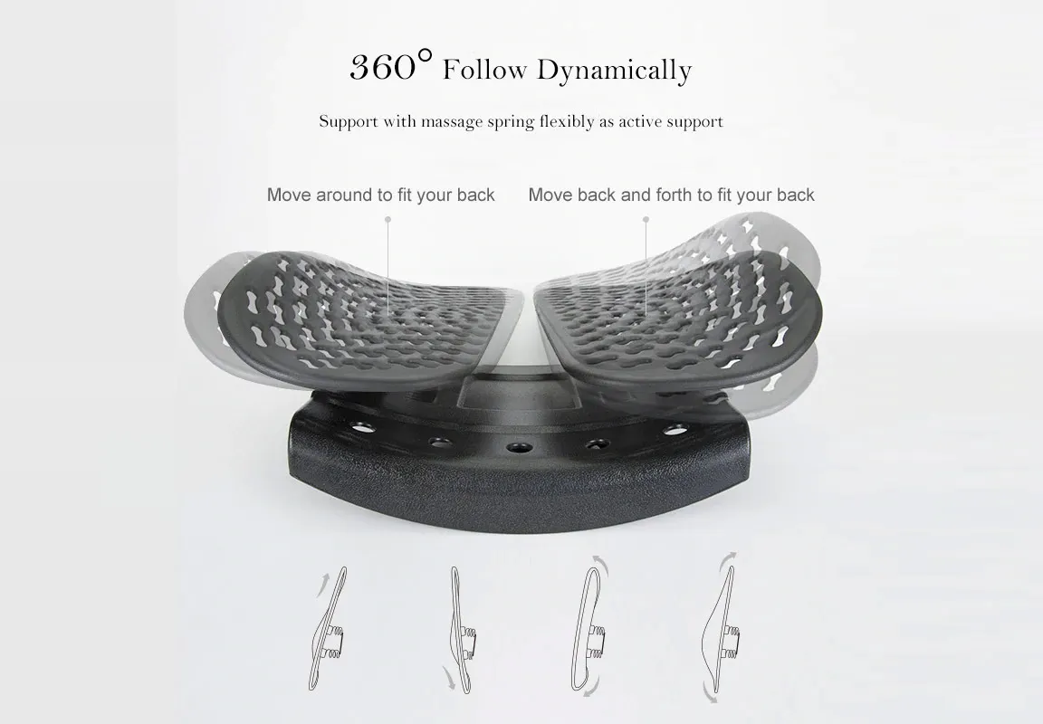 Double-Winged Back Support For The Car - Adjustable Driving lumbar support looks like lungs