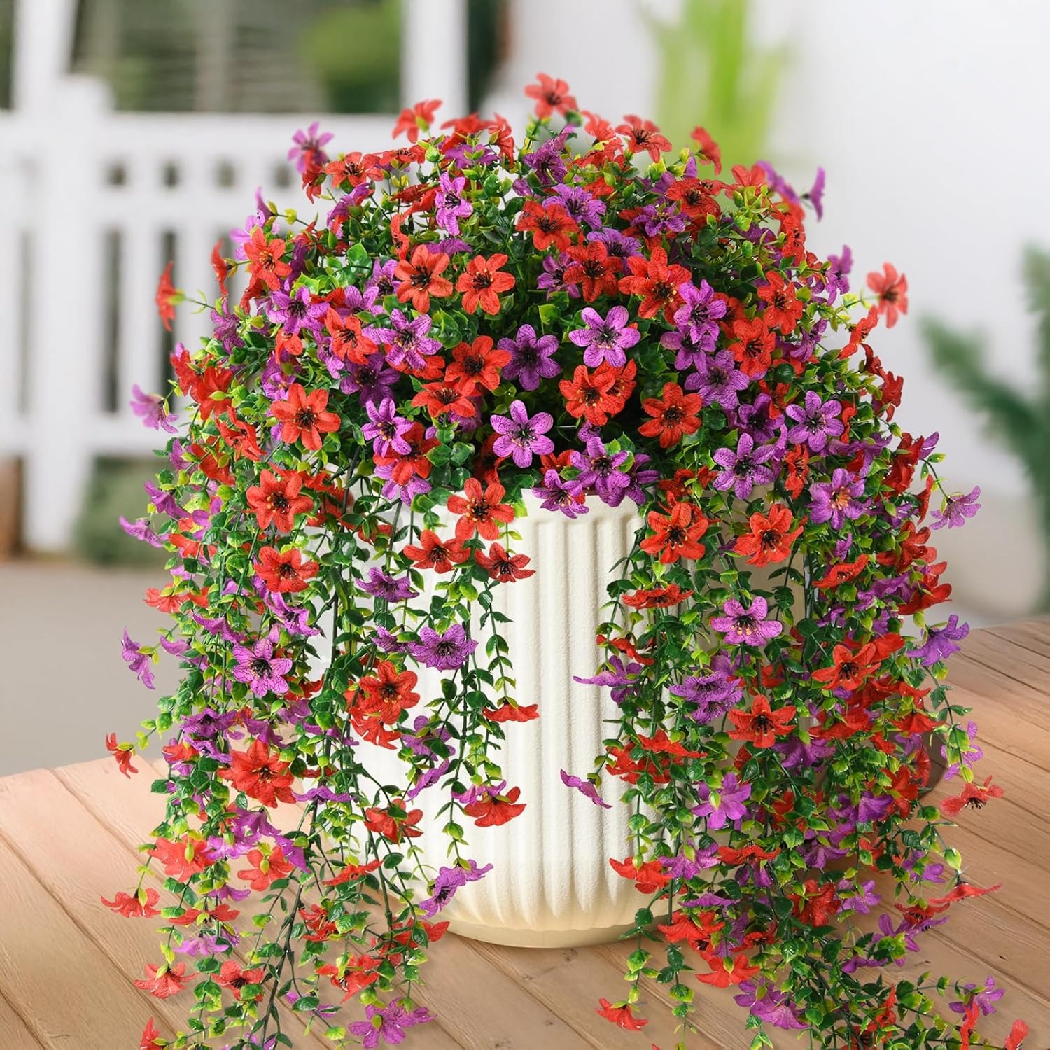 Silk Daisy with Eucalyptus Leaves Hanging Flowers Plants