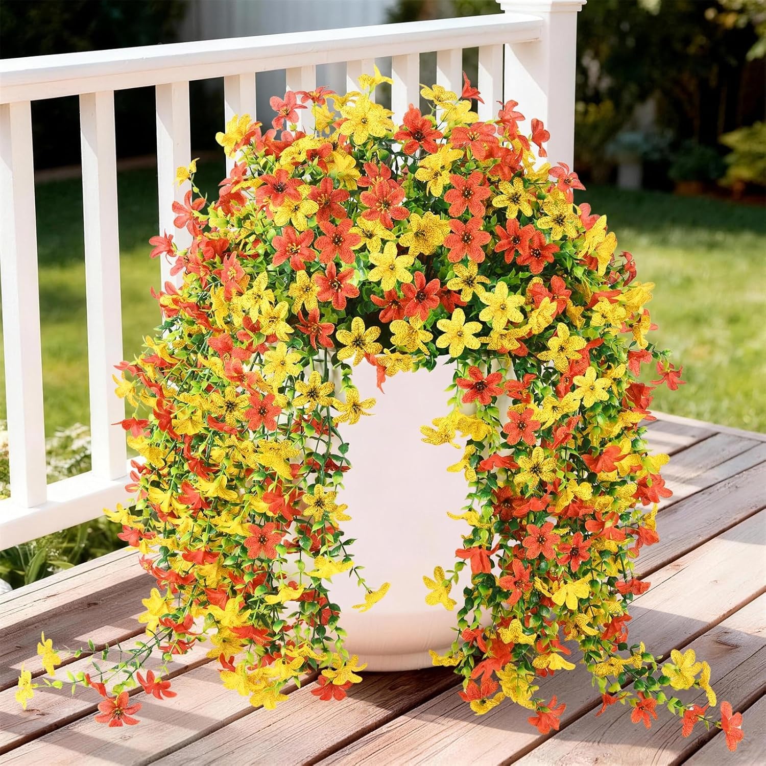 Silk Daisy with Eucalyptus Leaves Hanging Flowers Plants