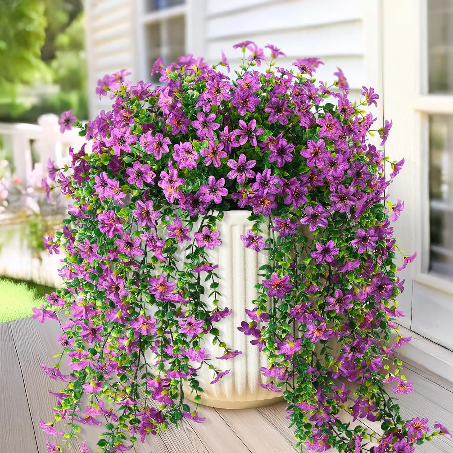 Silk Daisy with Eucalyptus Leaves Hanging Flowers Plants