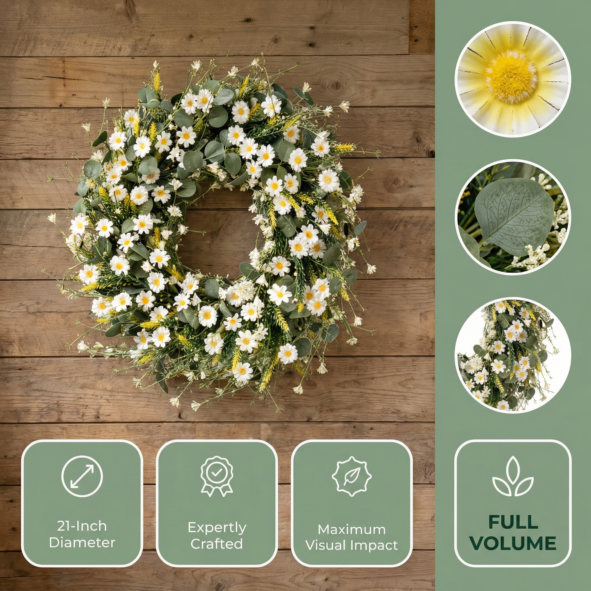 A White Daisy Decorative Wreath