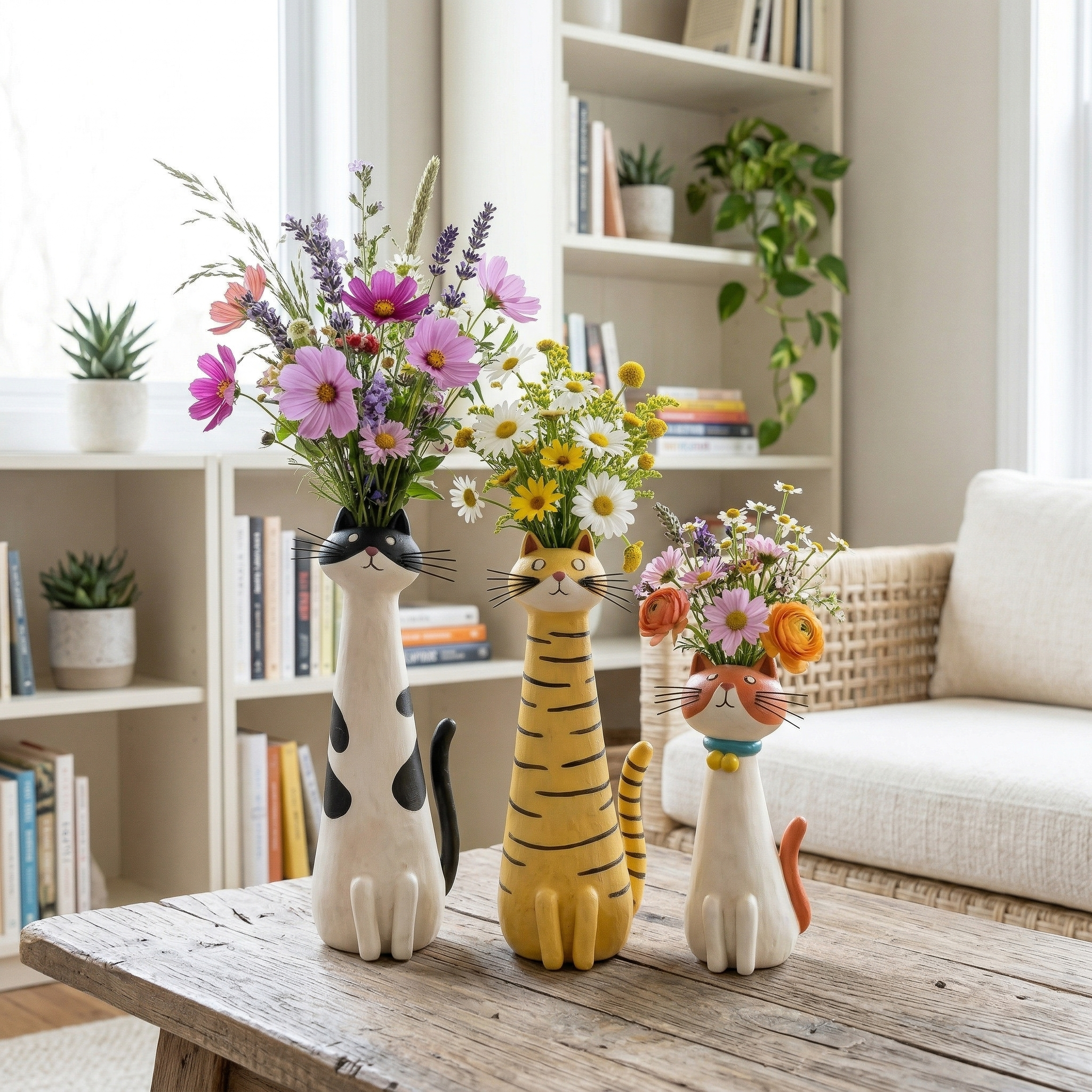 Handmade Quirky Cat Vase