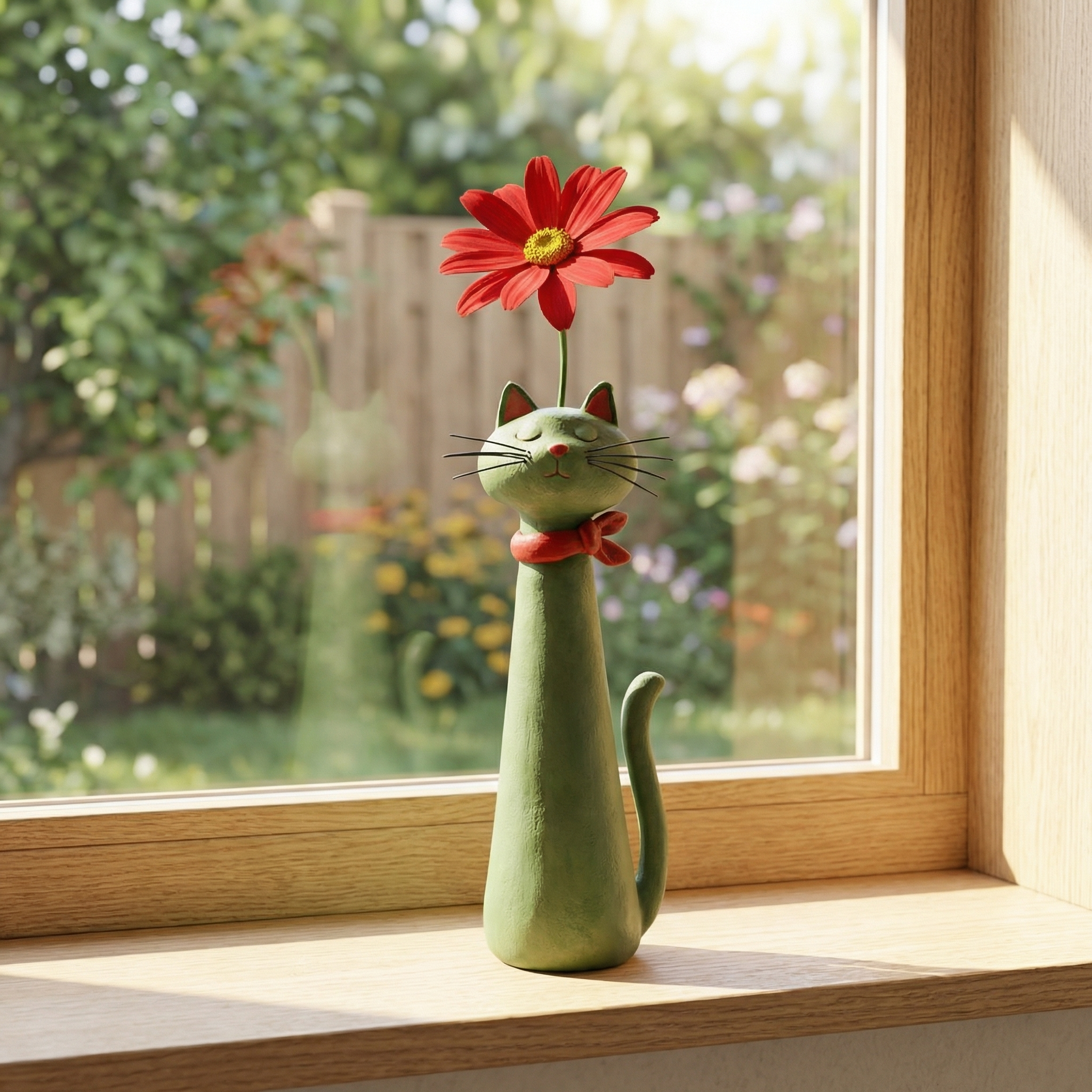 Handmade Quirky Cat Vase