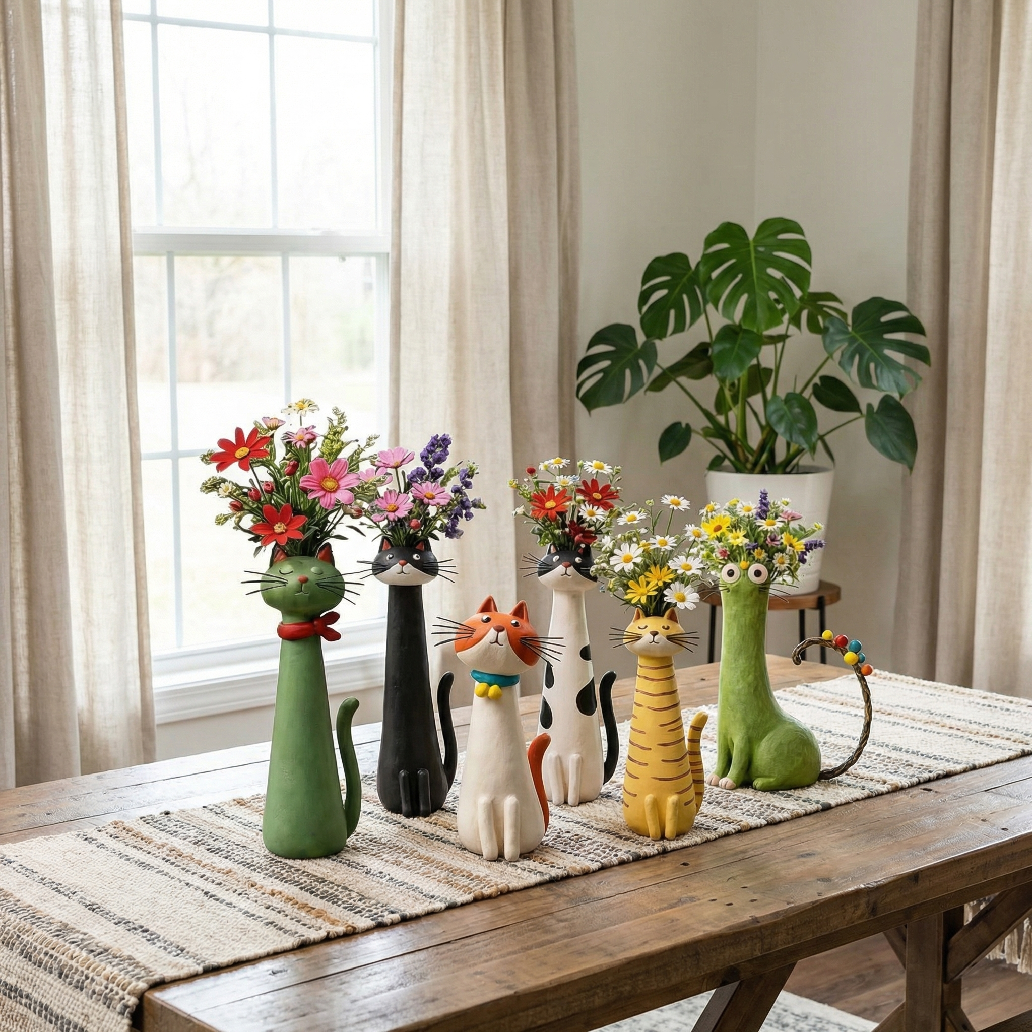 Handmade Quirky Cat Vase
