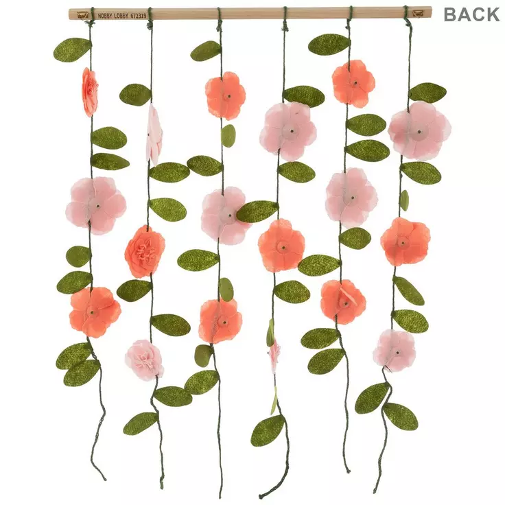 Pink Floral Hanging Wall Décor