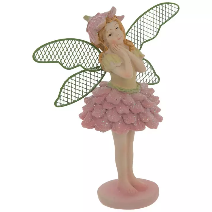 Pink Fairy With Metal Wings