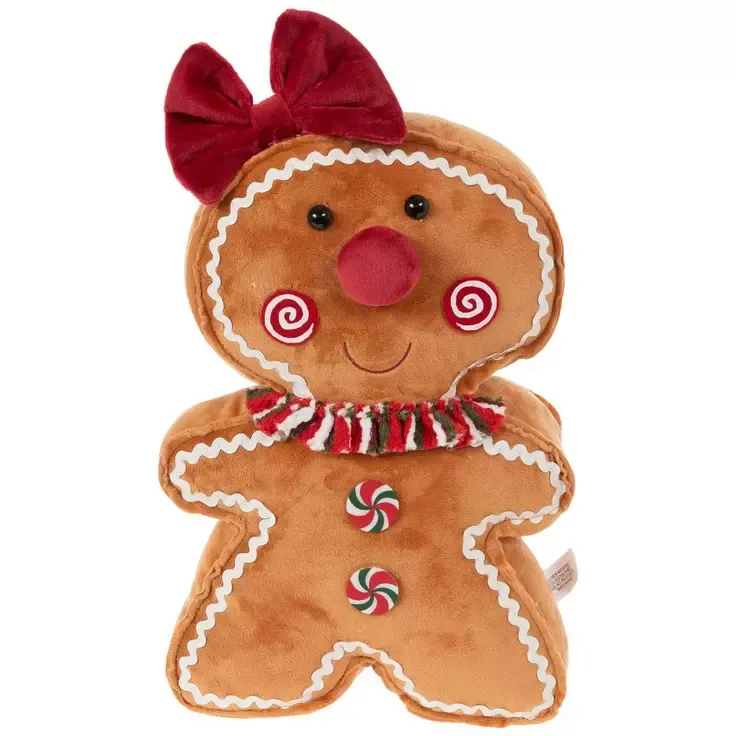Gingerbread Wearing Bow Plush