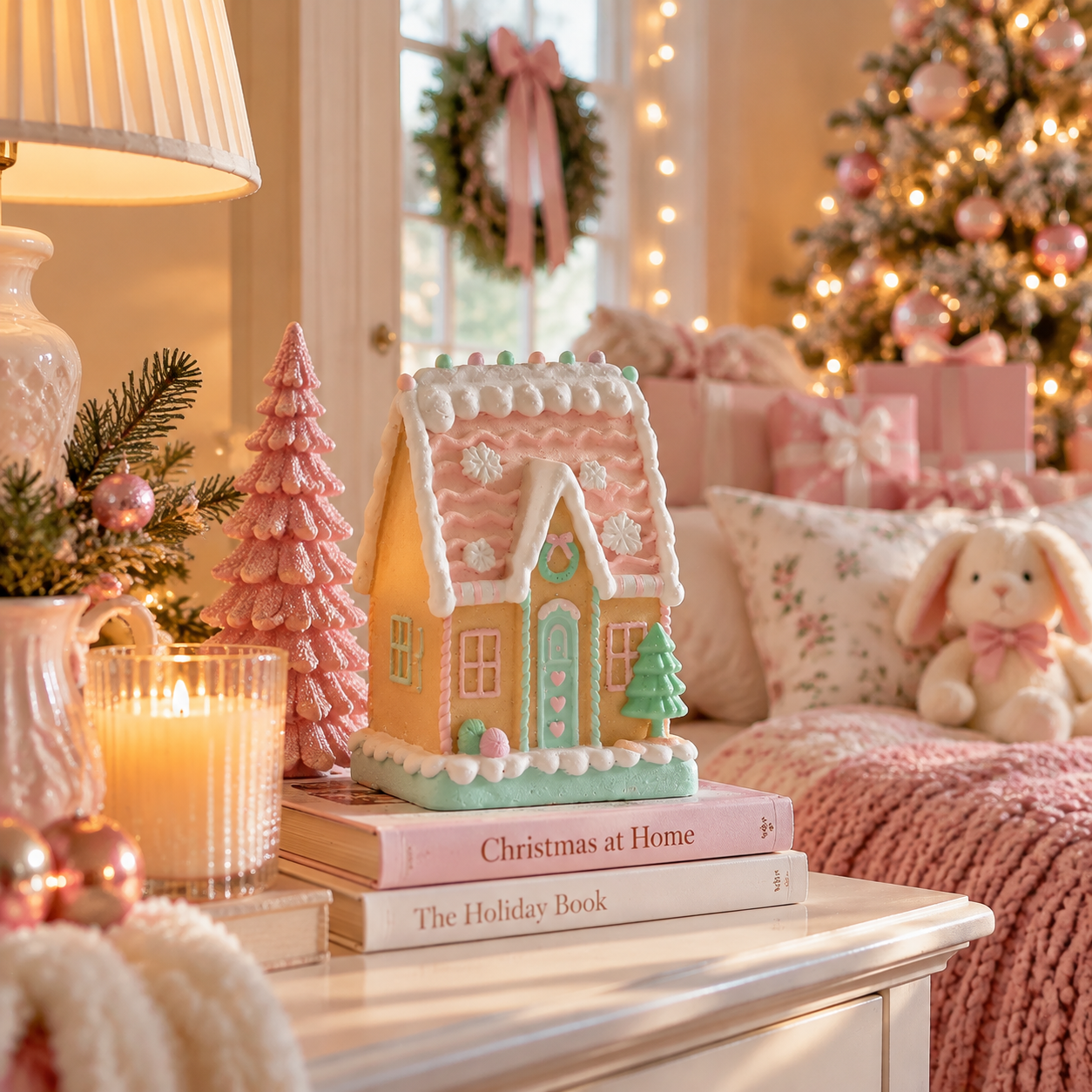 Pastel Gingerbread House Figurin