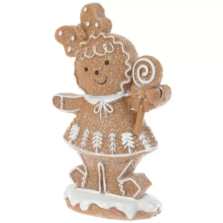 Glitter Gingerbread Cookie Figurine