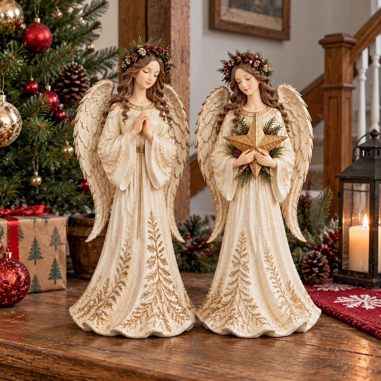 Christmas Angel Figurines Set 