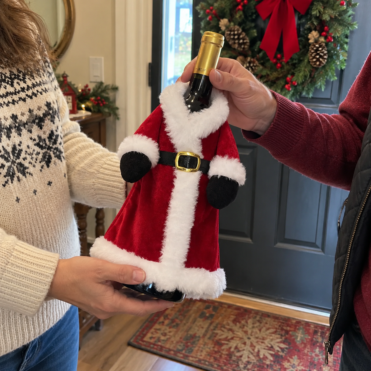Christmas Wine Bottle Covers