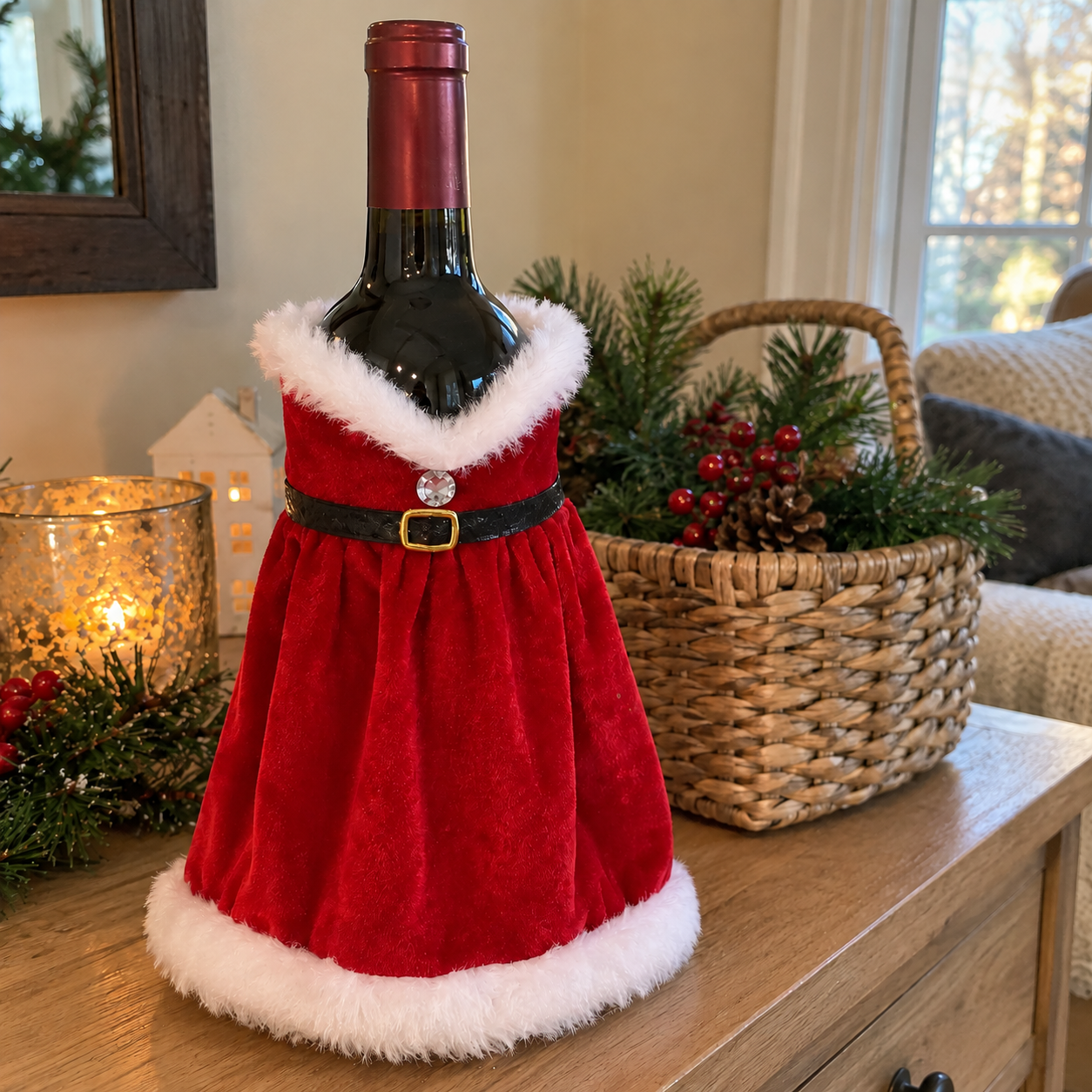 Christmas Wine Bottle Covers