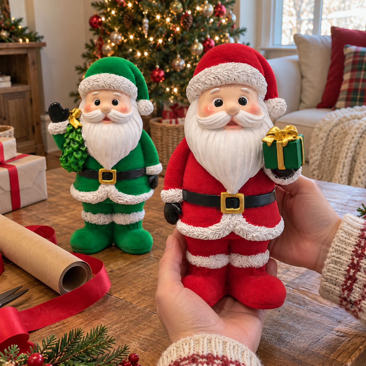 Christmas Santa Claus Figurine Set