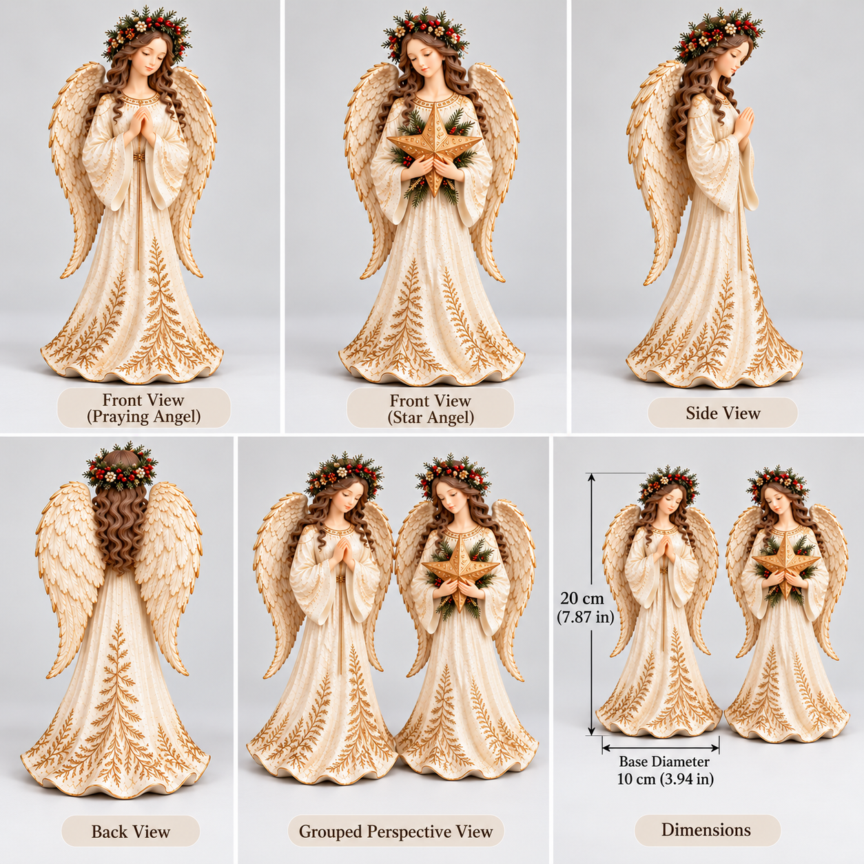 Christmas Angel Figurines Set 