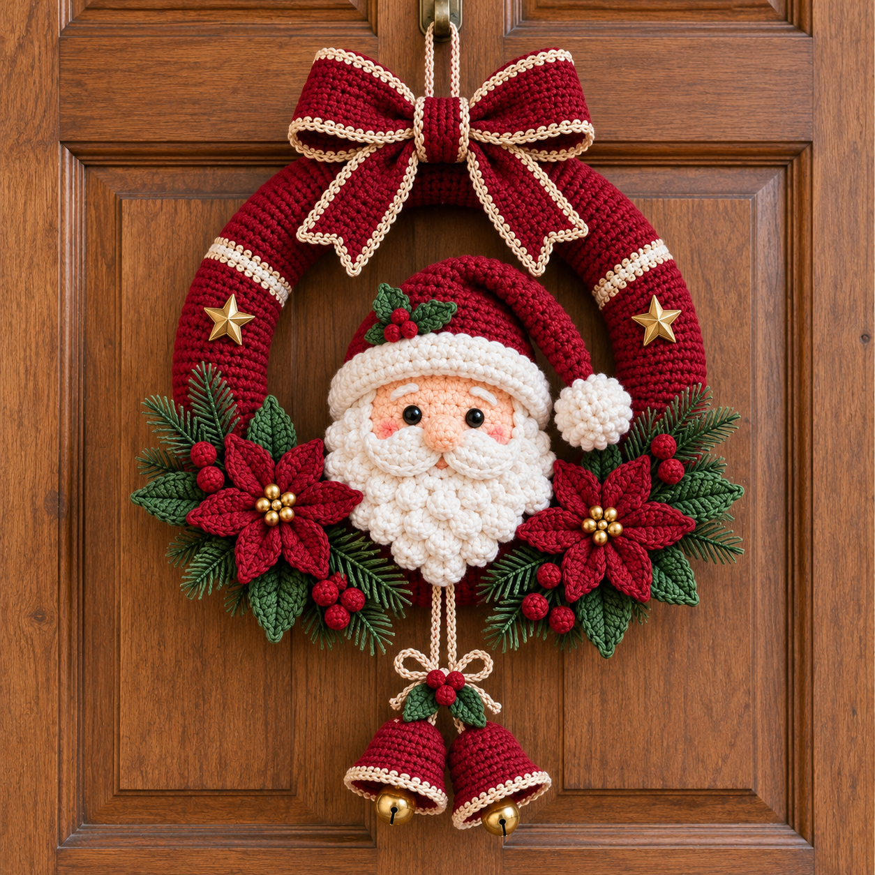 Handmade Crochet Christmas Wreath