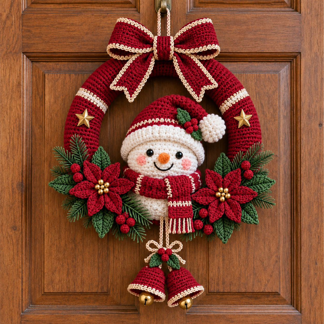 Handmade Crochet Christmas Wreath