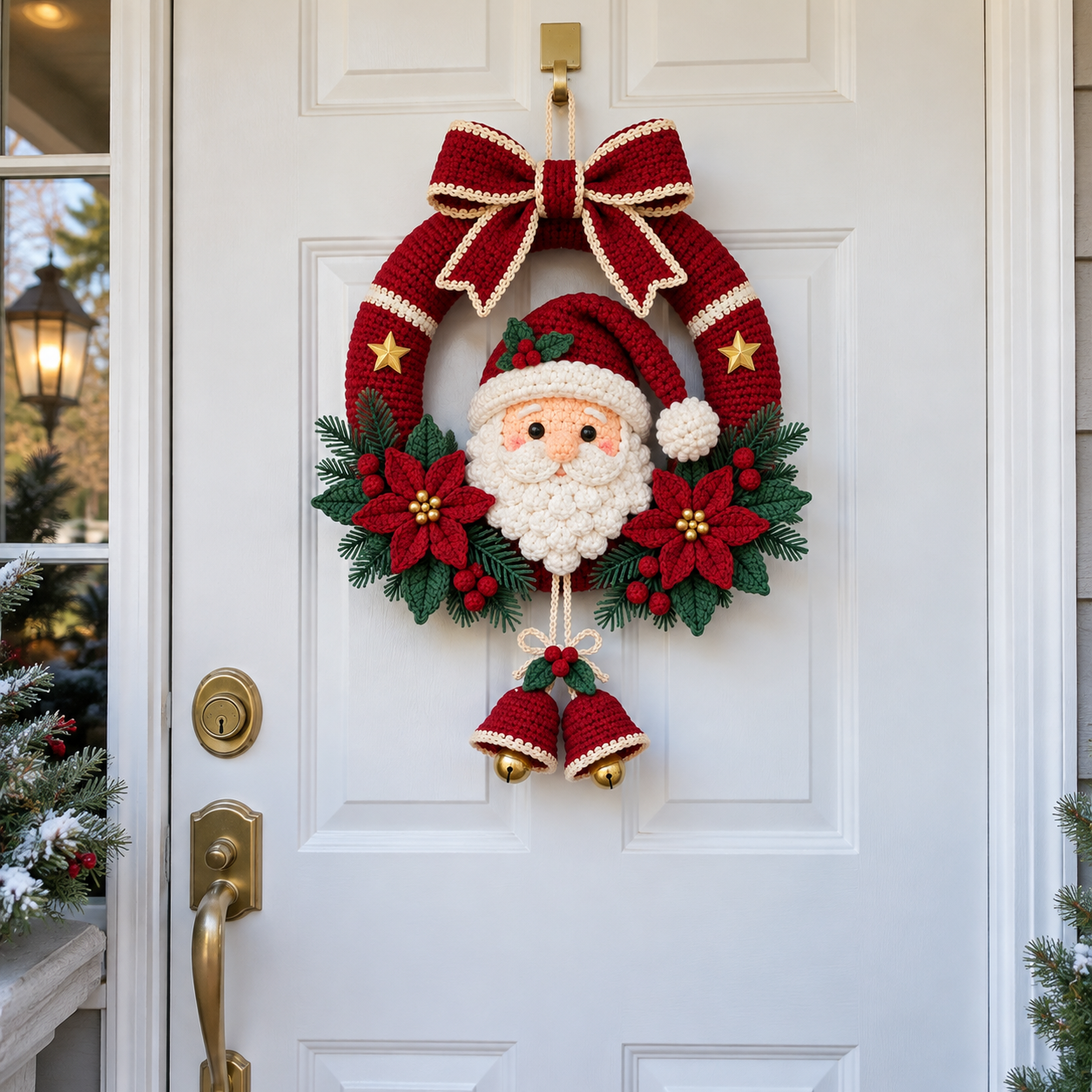 Handmade Crochet Christmas Wreath
