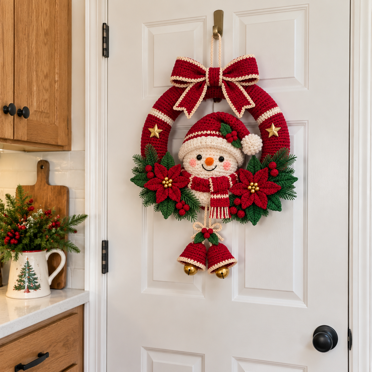 Handmade Crochet Christmas Wreath