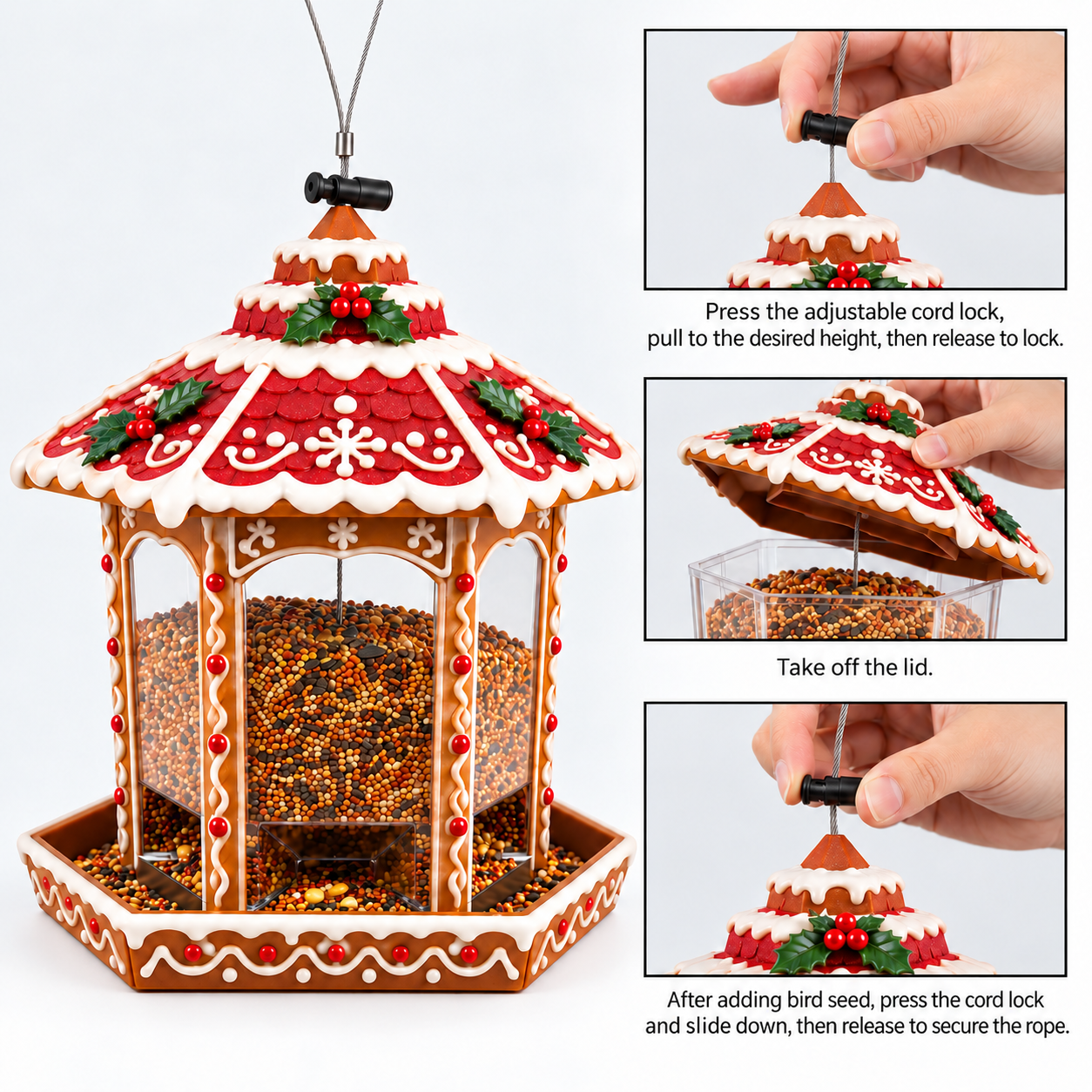 Christmas Hanging Bird Feeder