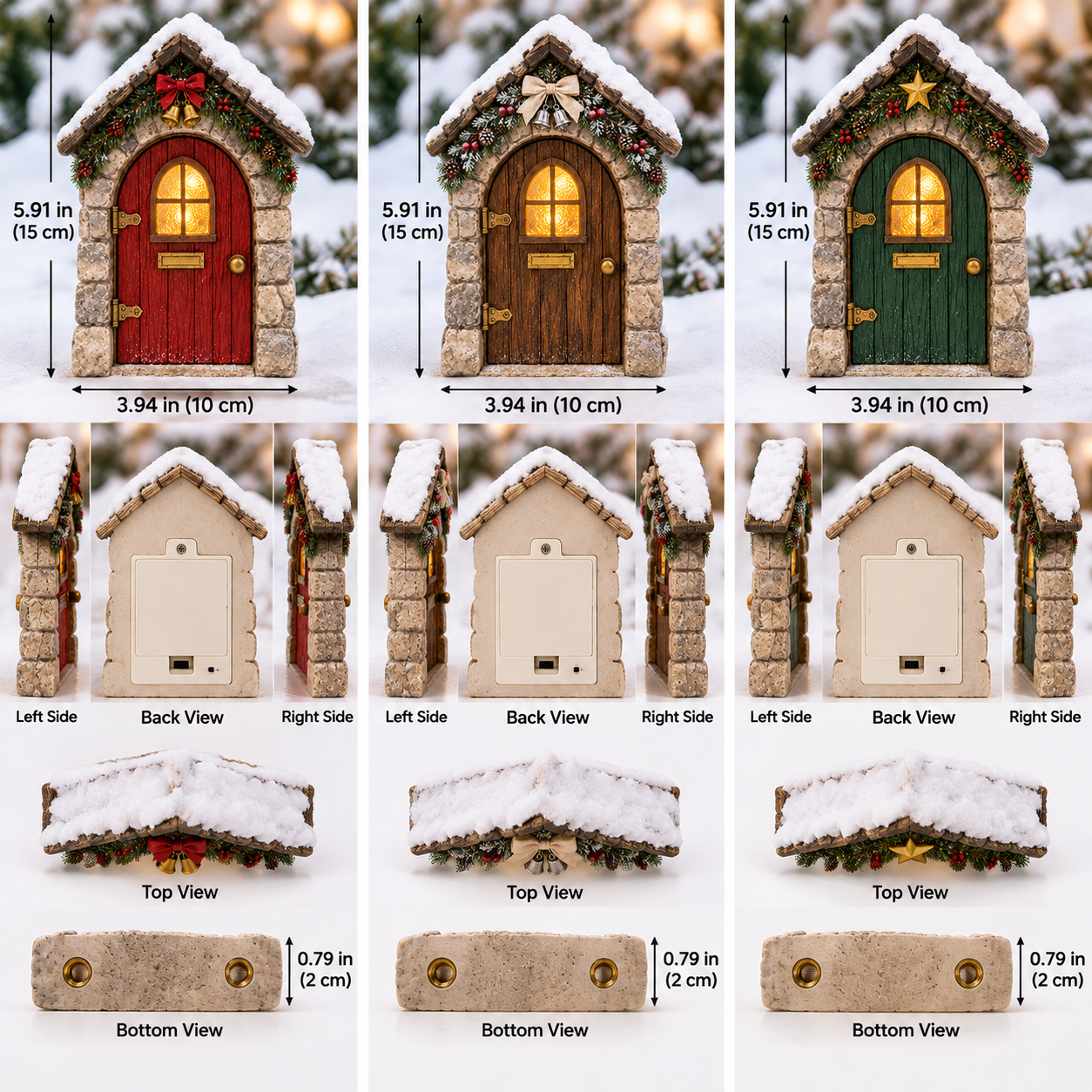 Christmas Fairy Door with Remote