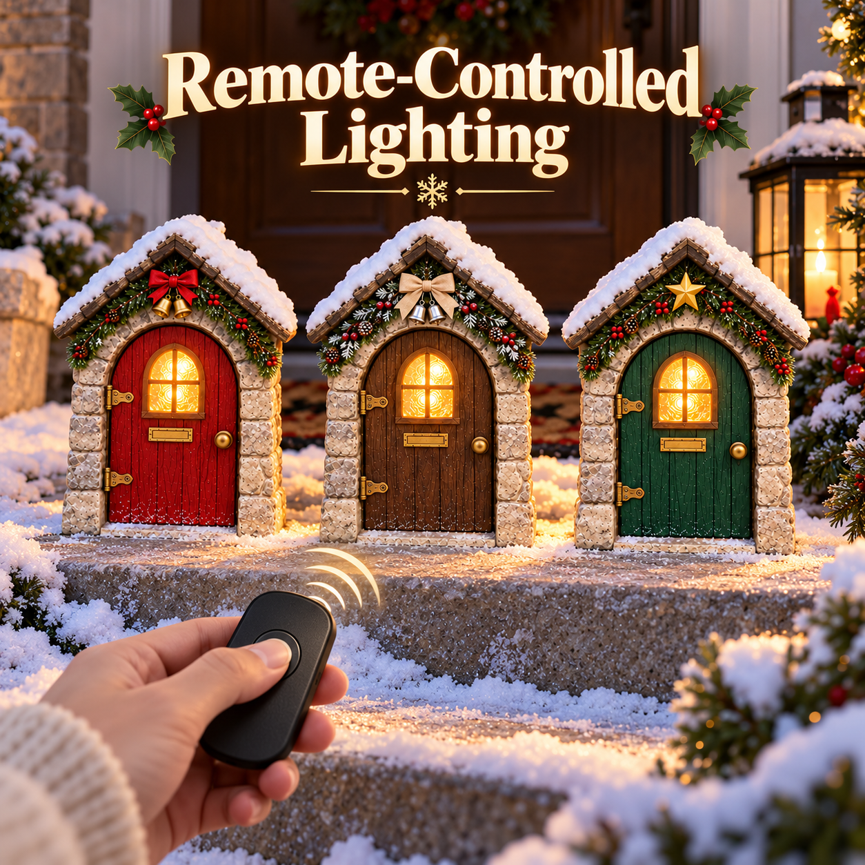 Christmas Fairy Door with Remote