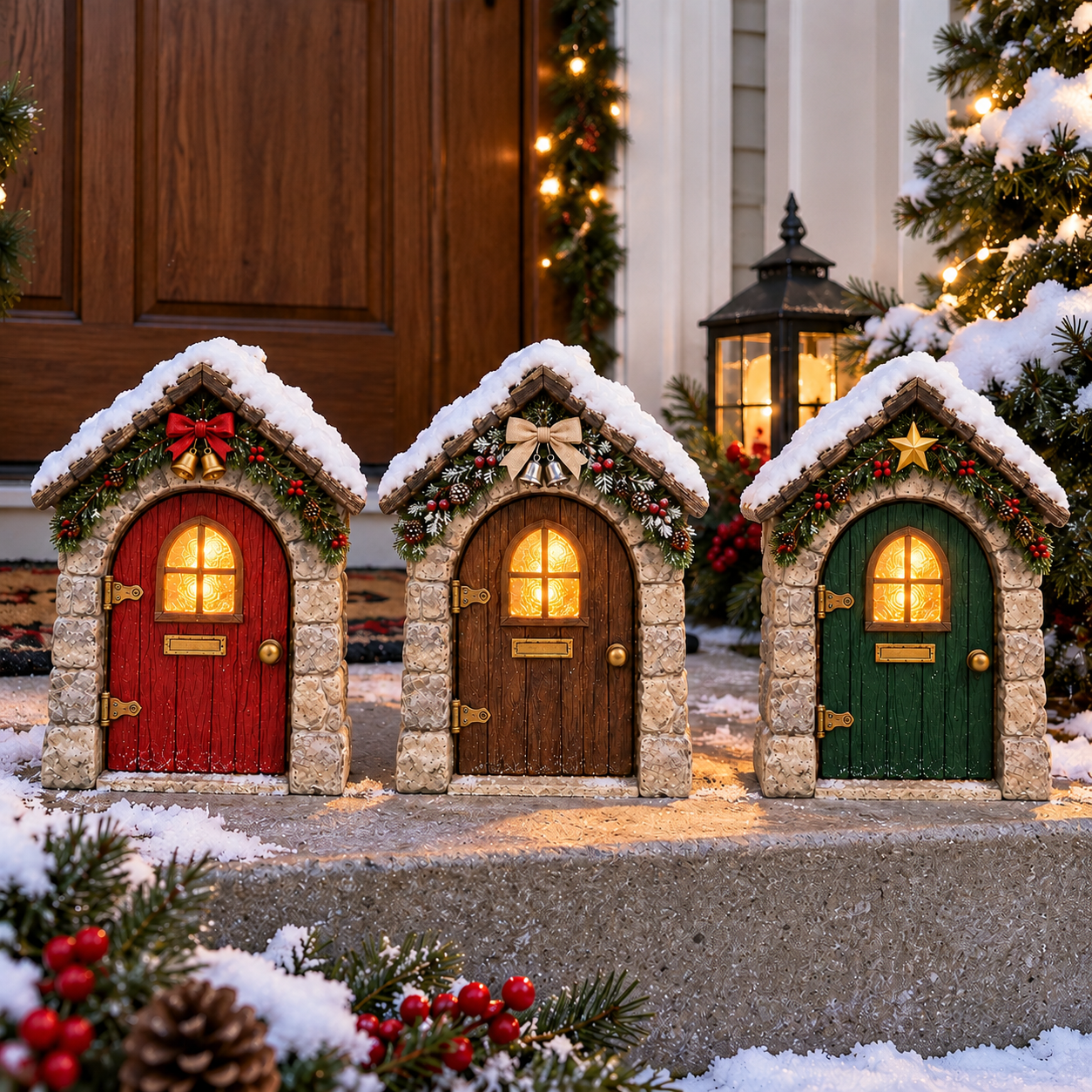 Christmas Fairy Door with Remote