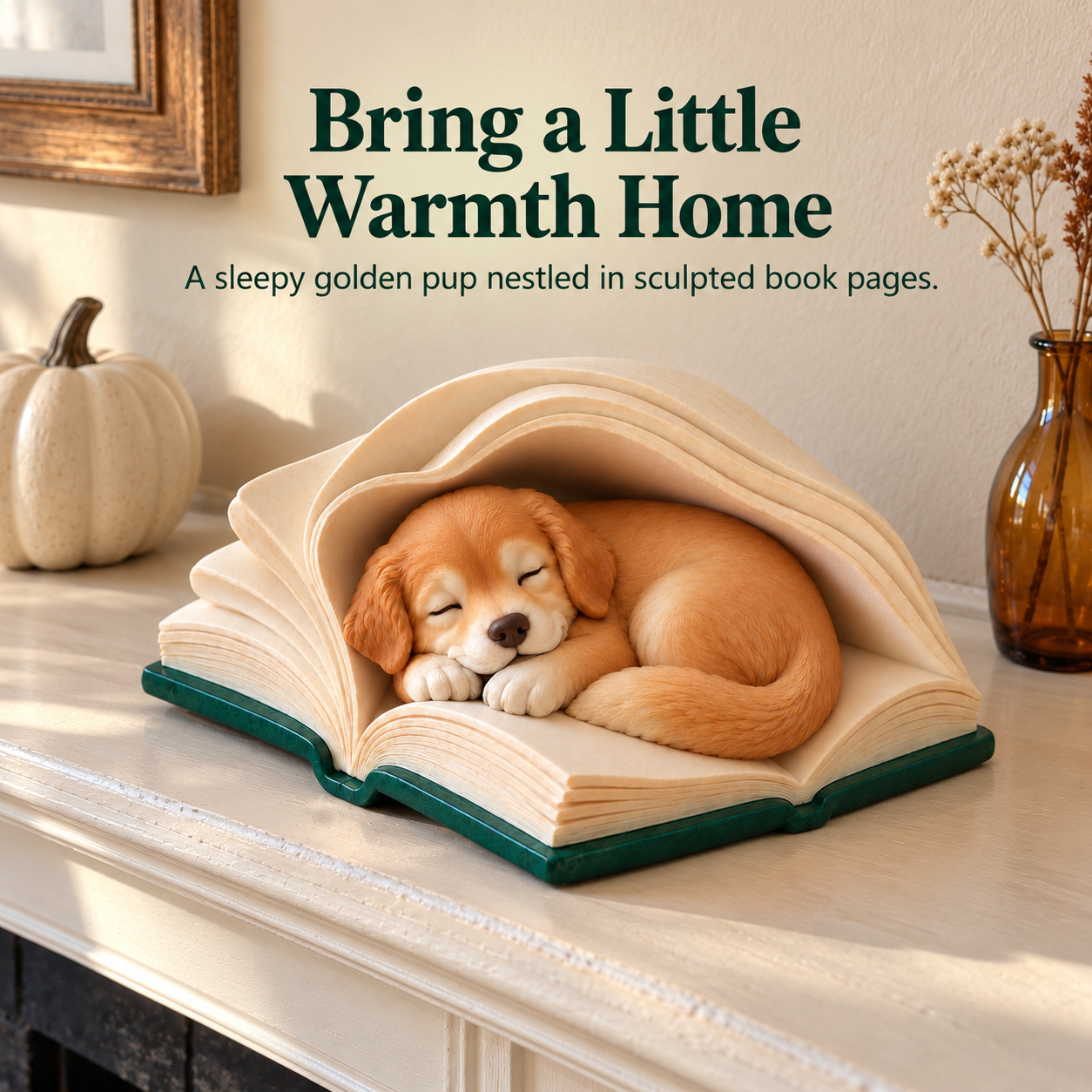 Leeping Animal Book Figurine