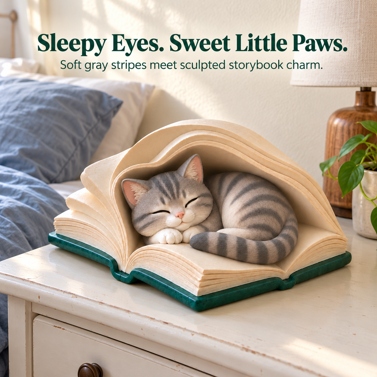 Leeping Animal Book Figurine