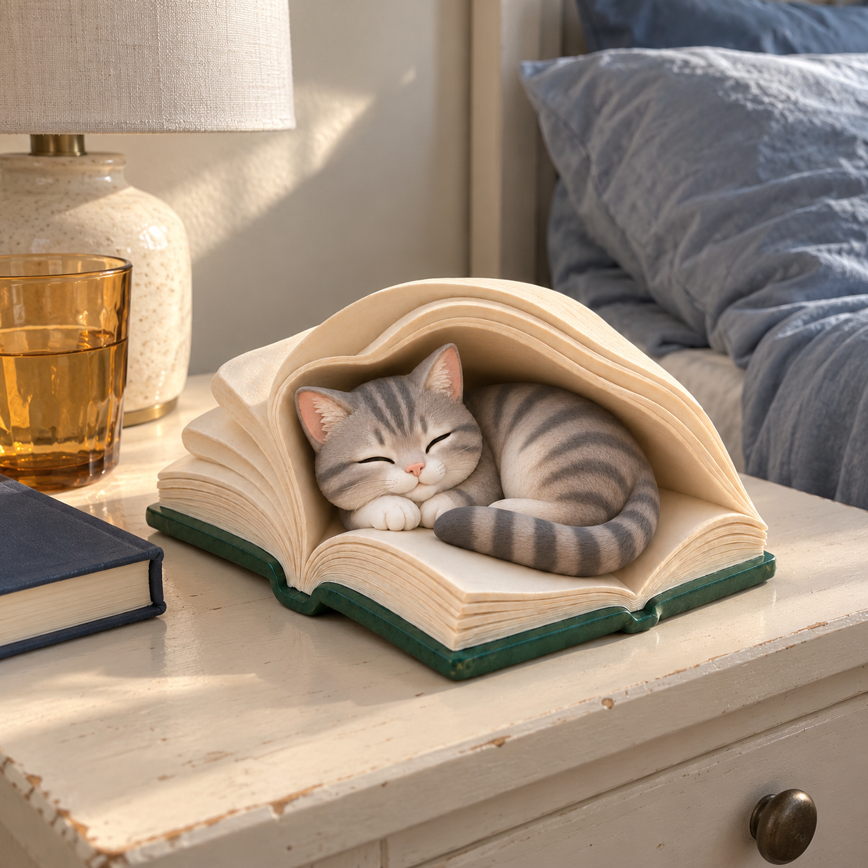 Leeping Animal Book Figurine