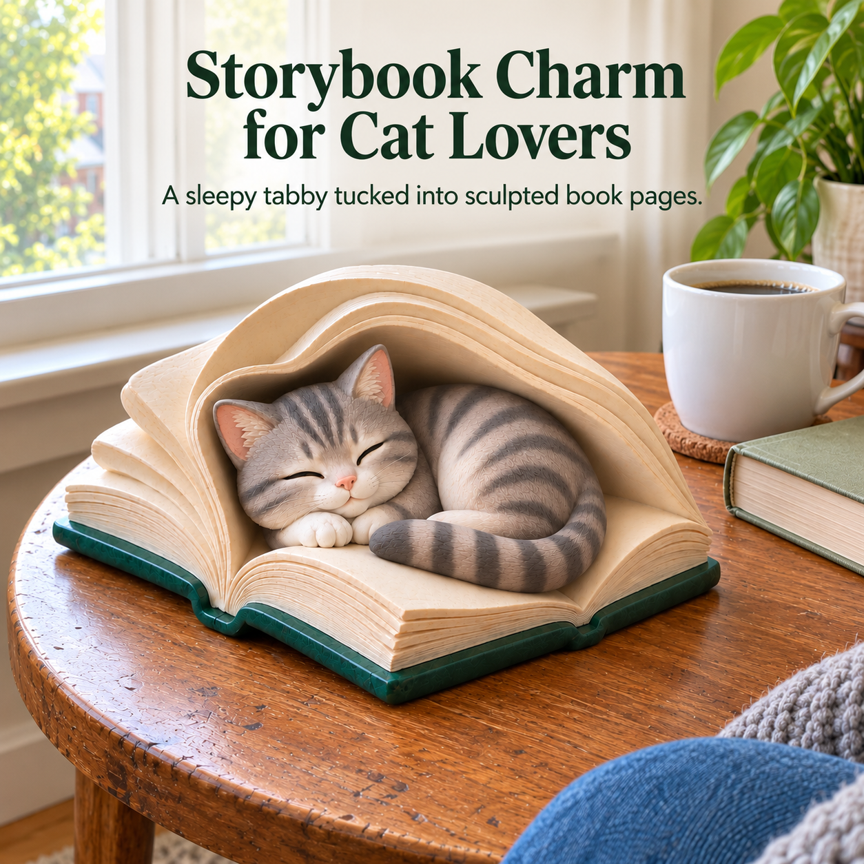 Leeping Animal Book Figurine