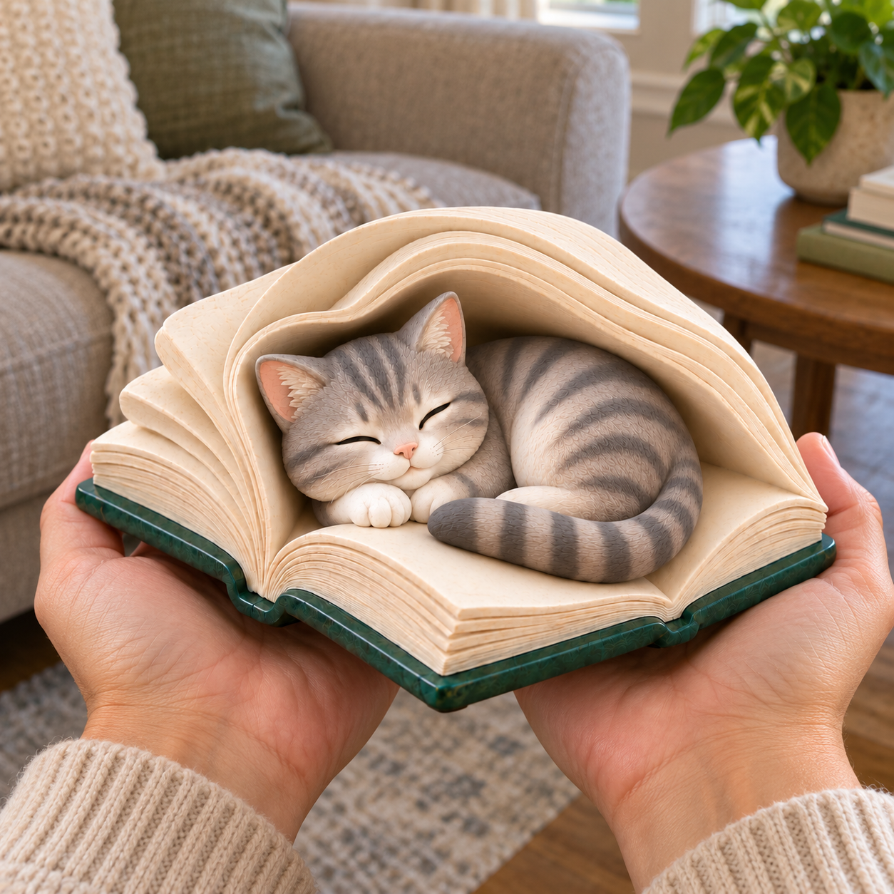 Leeping Animal Book Figurine