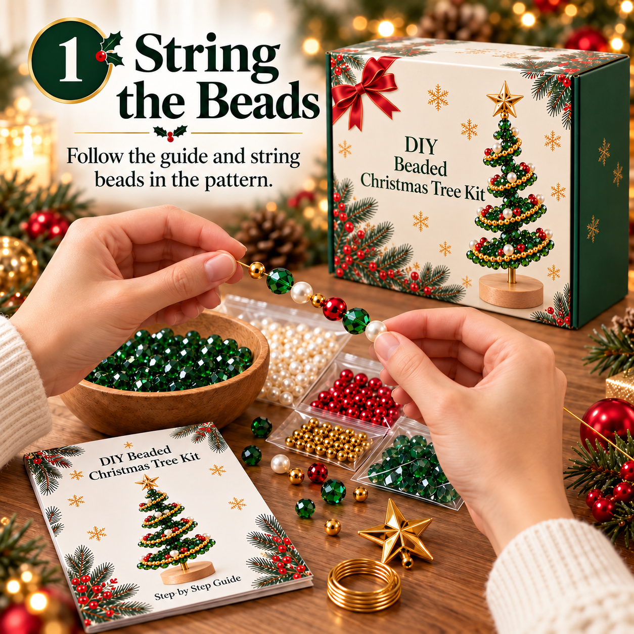 DIY Beaded Christmas Tree Kit