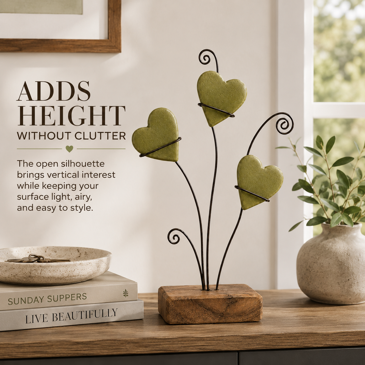 Growing Hearts Tabletop Sculpture