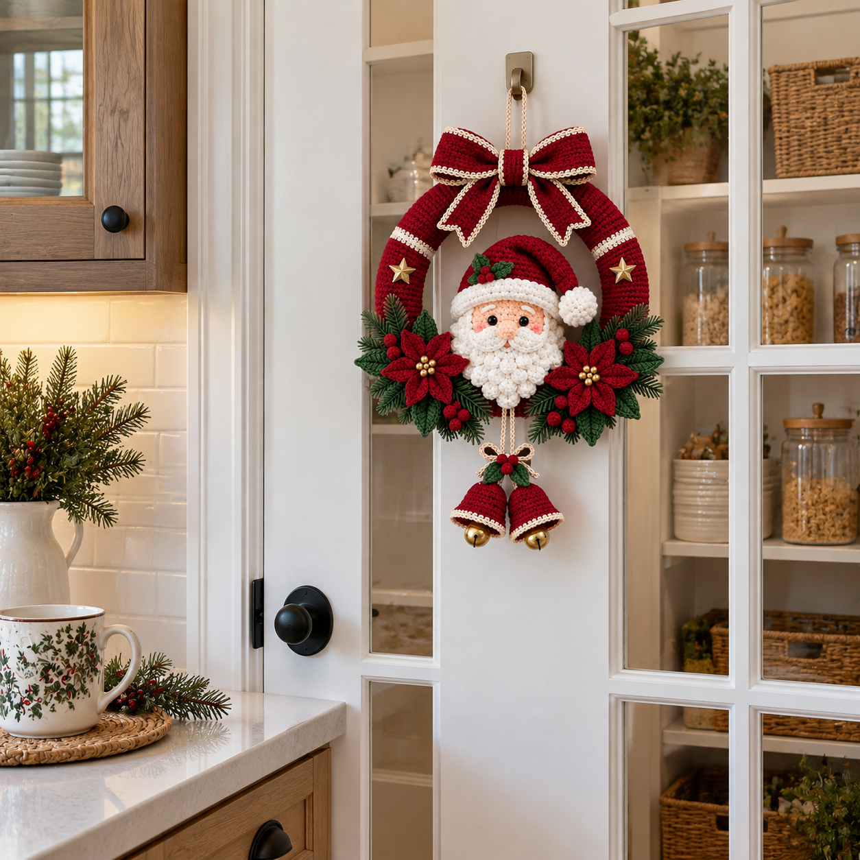 Handmade Crochet Christmas Wreath
