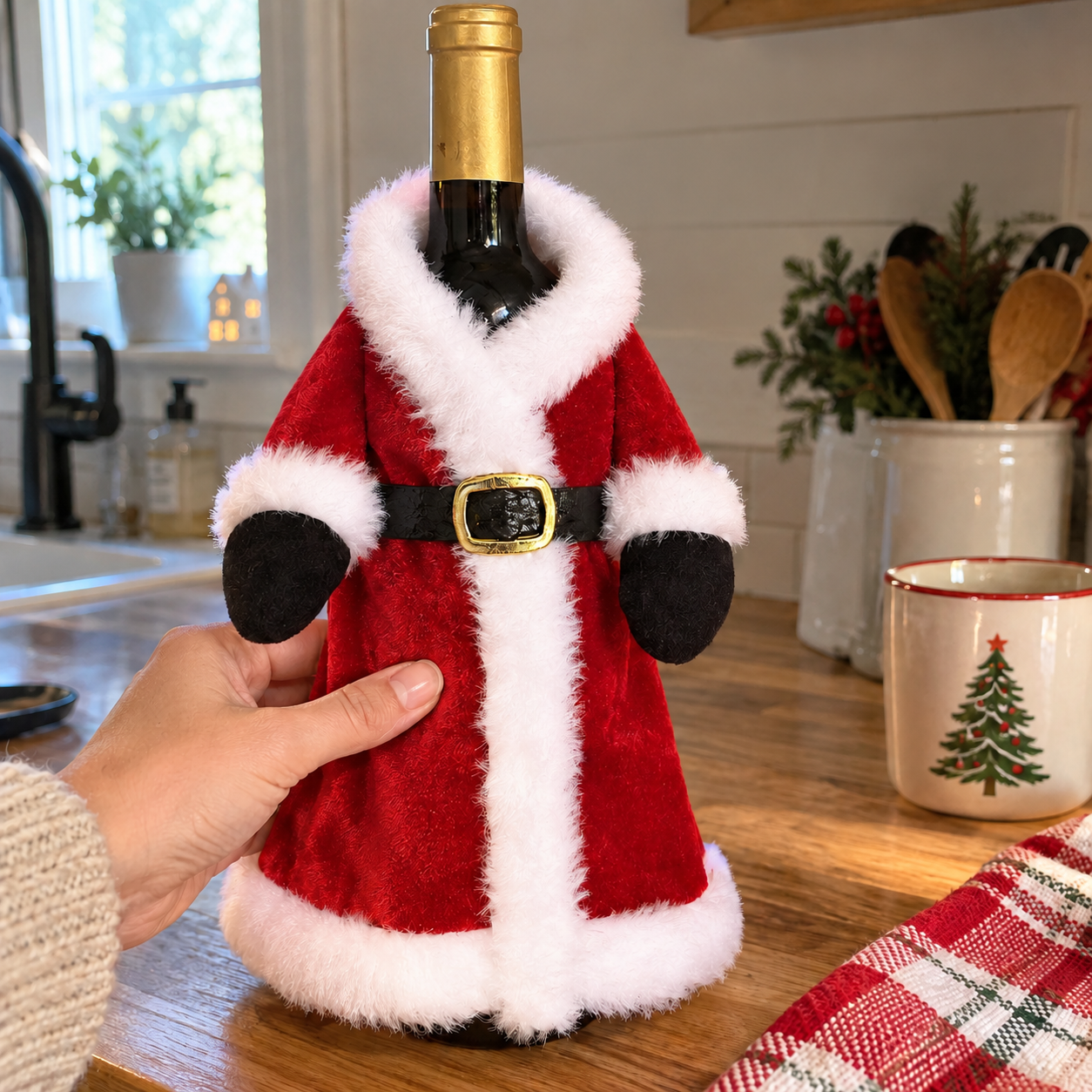 Christmas Wine Bottle Covers
