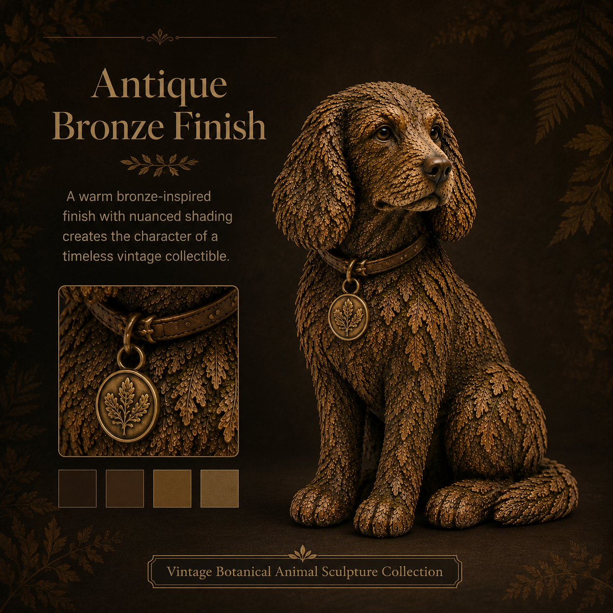 Vintage Botanical Animal Sculpture Collection