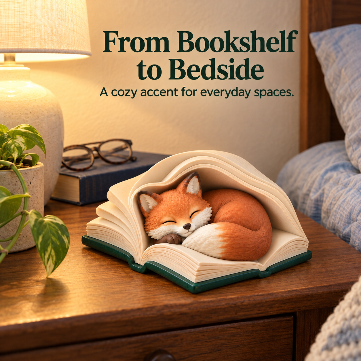 Fox Napping on Book Pages
