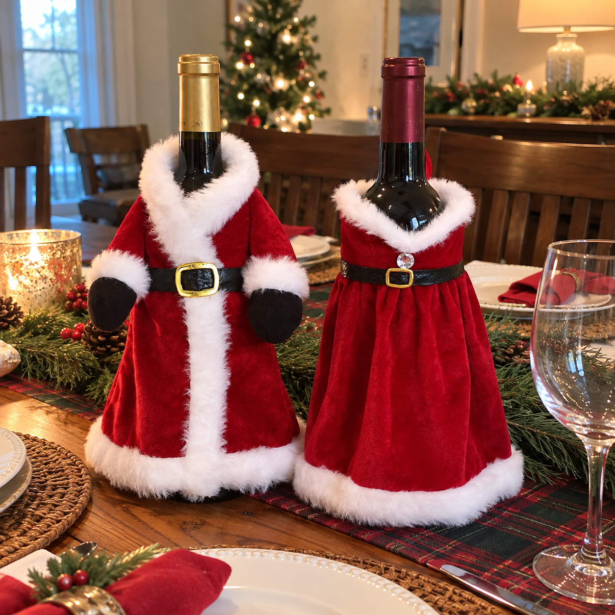 Christmas Wine Bottle Covers