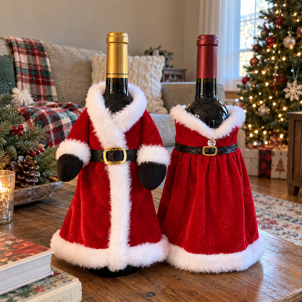 Christmas Wine Bottle Covers
