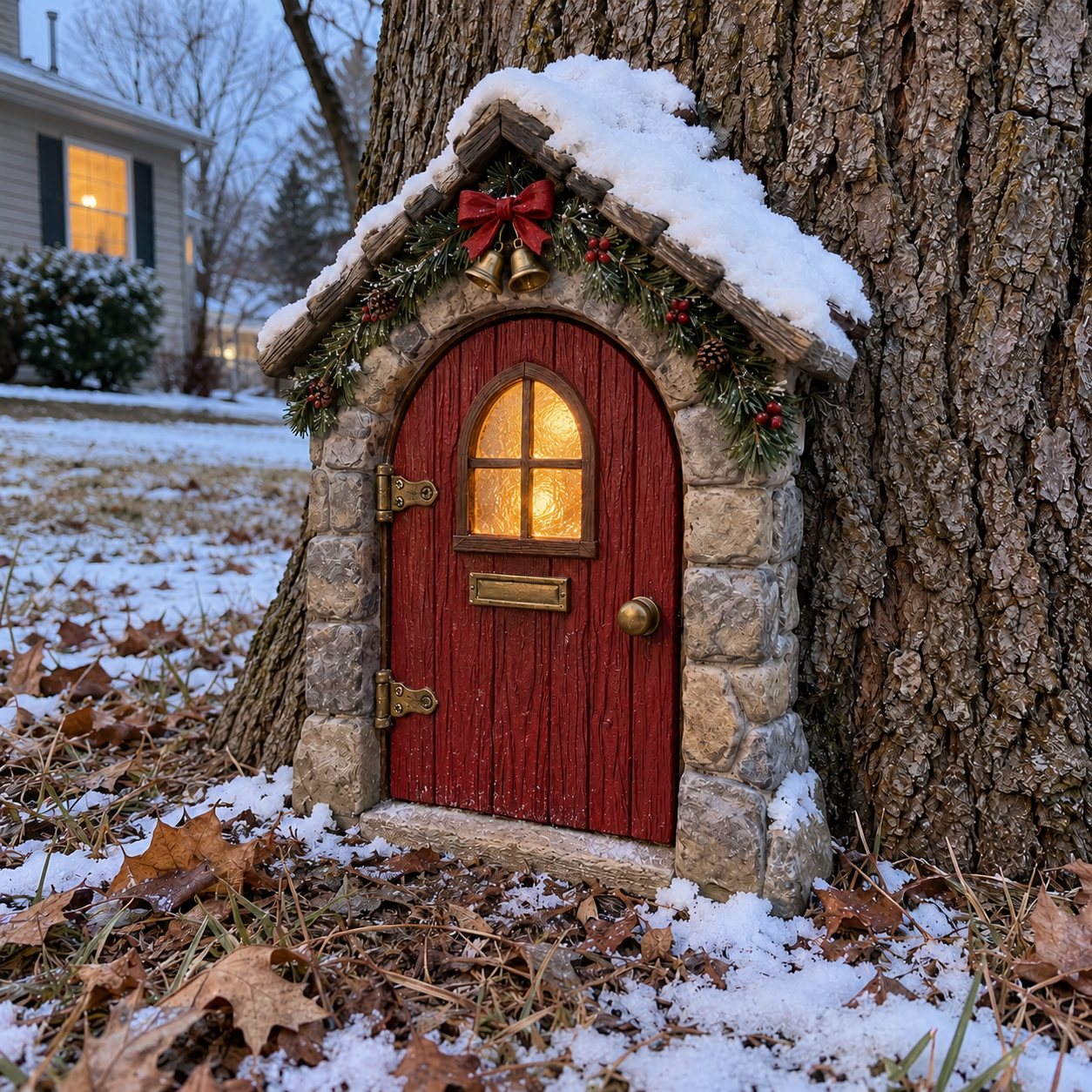 Christmas Fairy Door with Remote