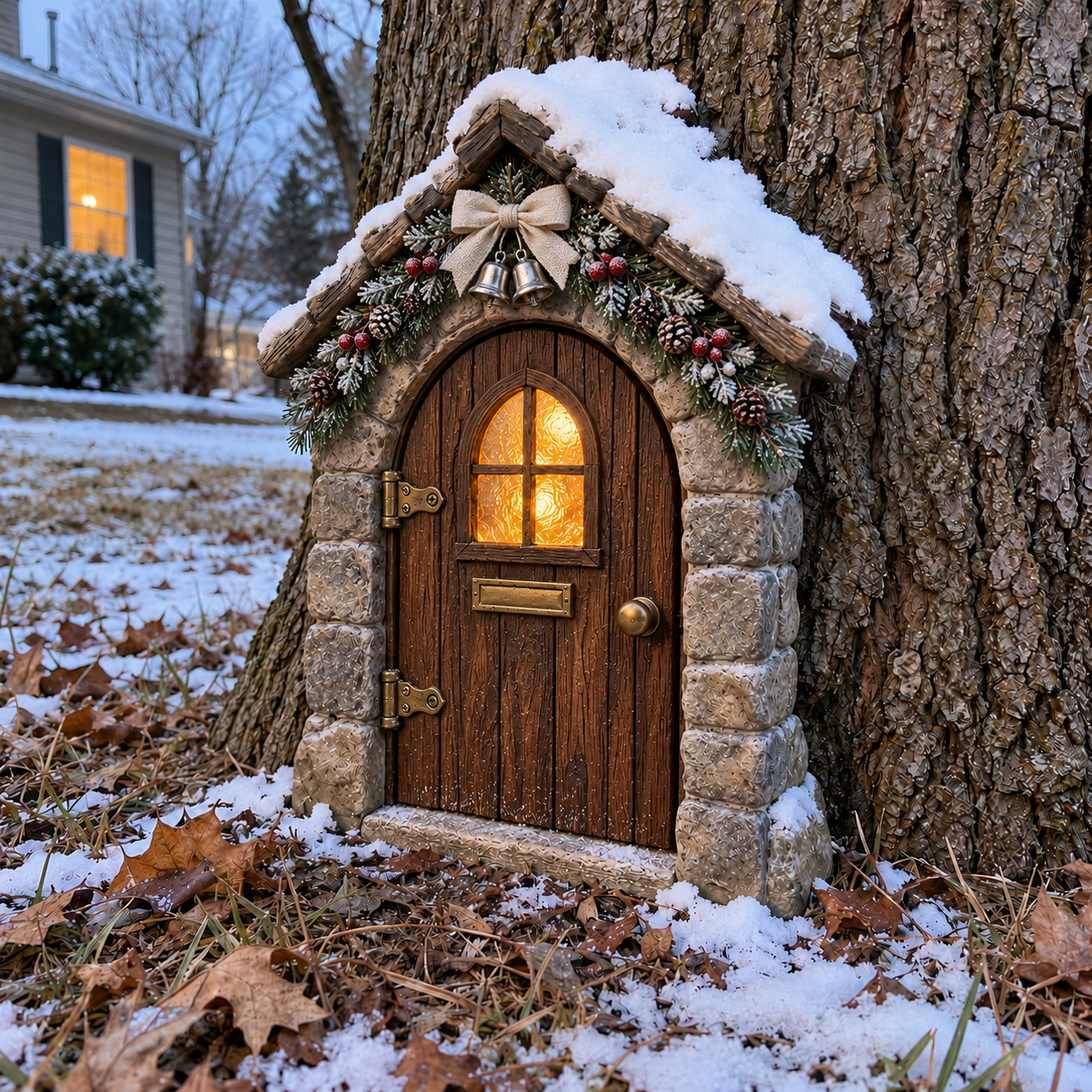 Christmas Fairy Door with Remote
