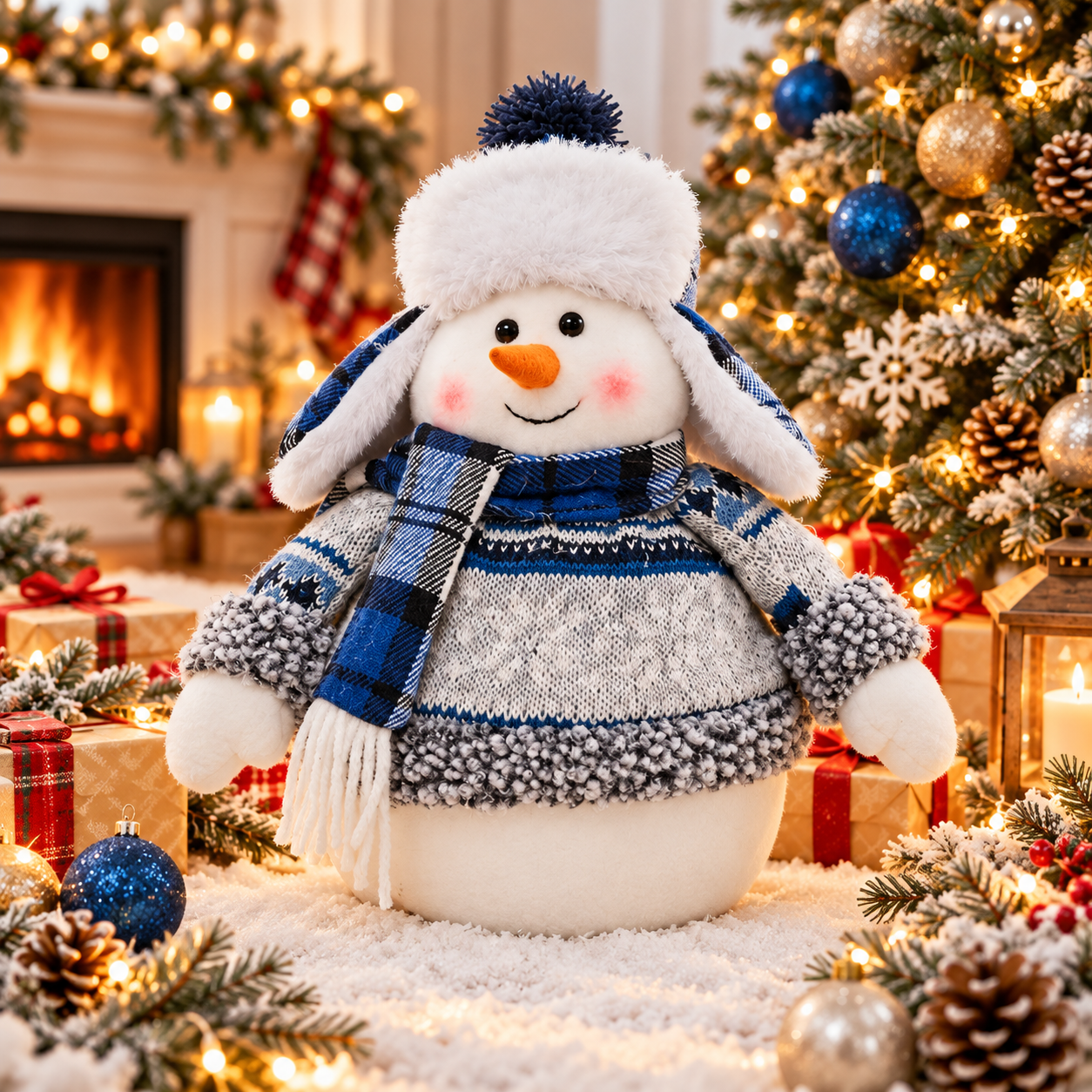Christmas snowman doll