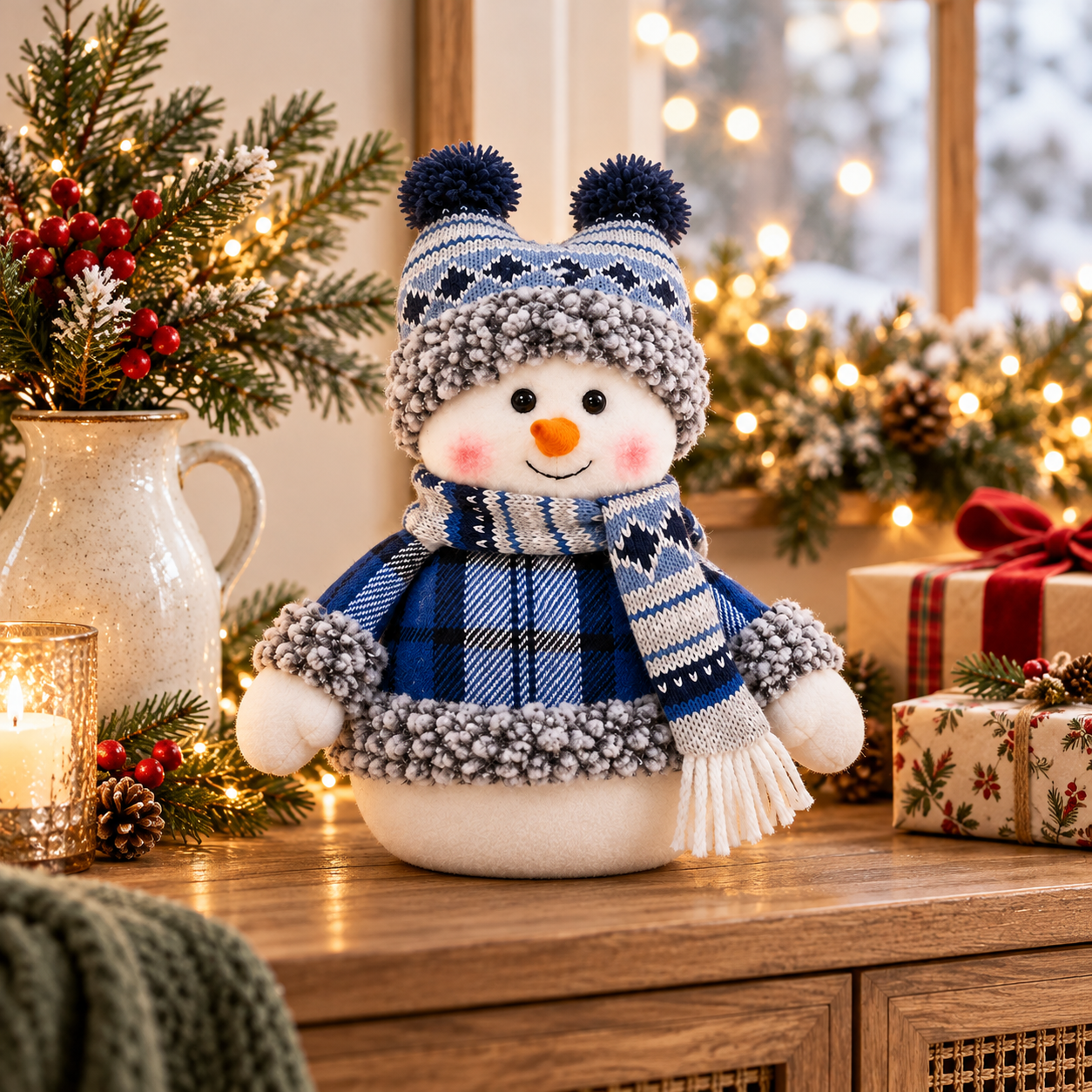 Christmas snowman doll